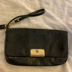 Coach patent leather black Clutch